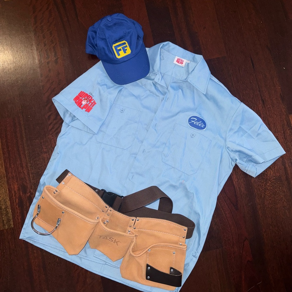 Men’s Adult Fix it Felix costume Wreck it Ralph XL